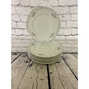 6 Genuine Porcelain China Gold Standard Japan Round Swirl Dinner plates
